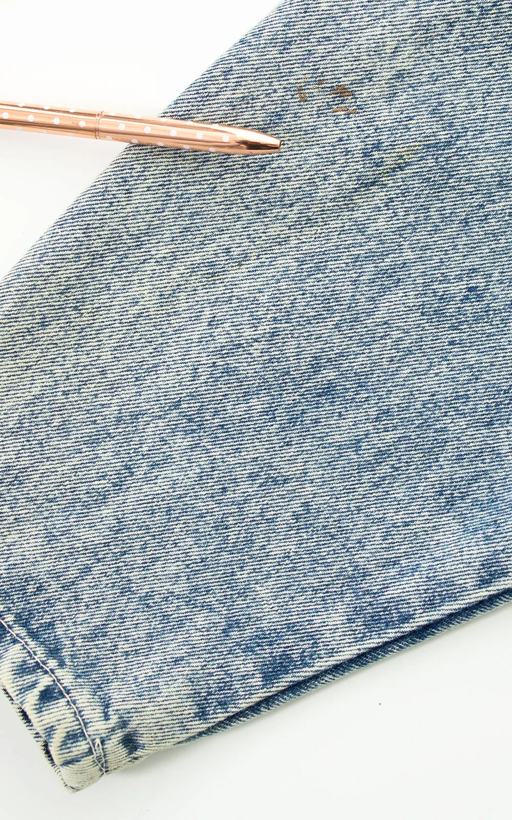 1990s Hand-Painted Glitter Roses Studded Jean Jacket | large