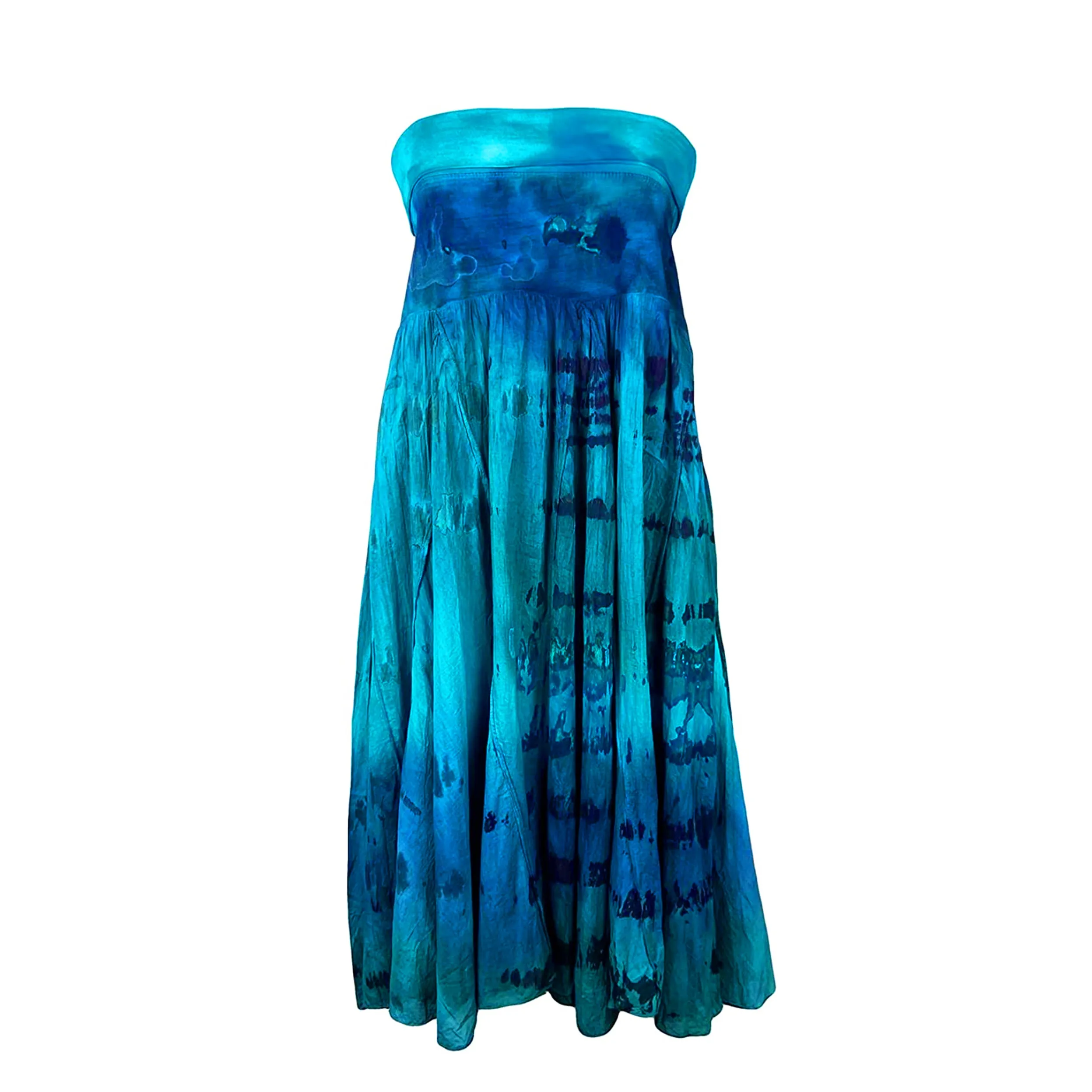 61 SKT Assorted Soft Cotton Convertible Lined Tie Dye Gypsy Skirt Dress