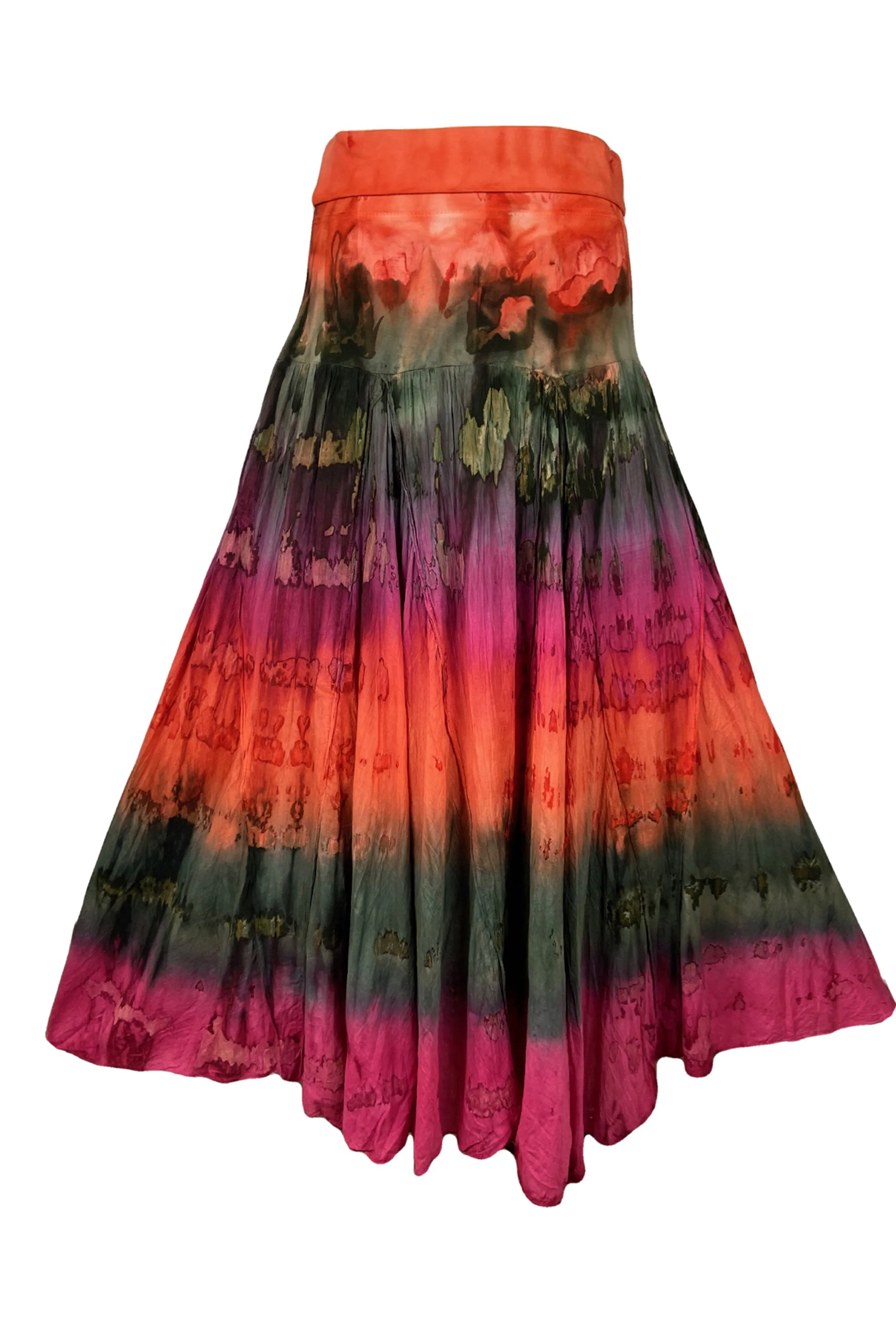 61 SKT Assorted Soft Cotton Convertible Lined Tie Dye Gypsy Skirt Dress