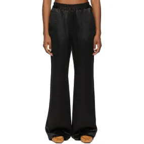Acne Studios Black Satin Fluid Trousers