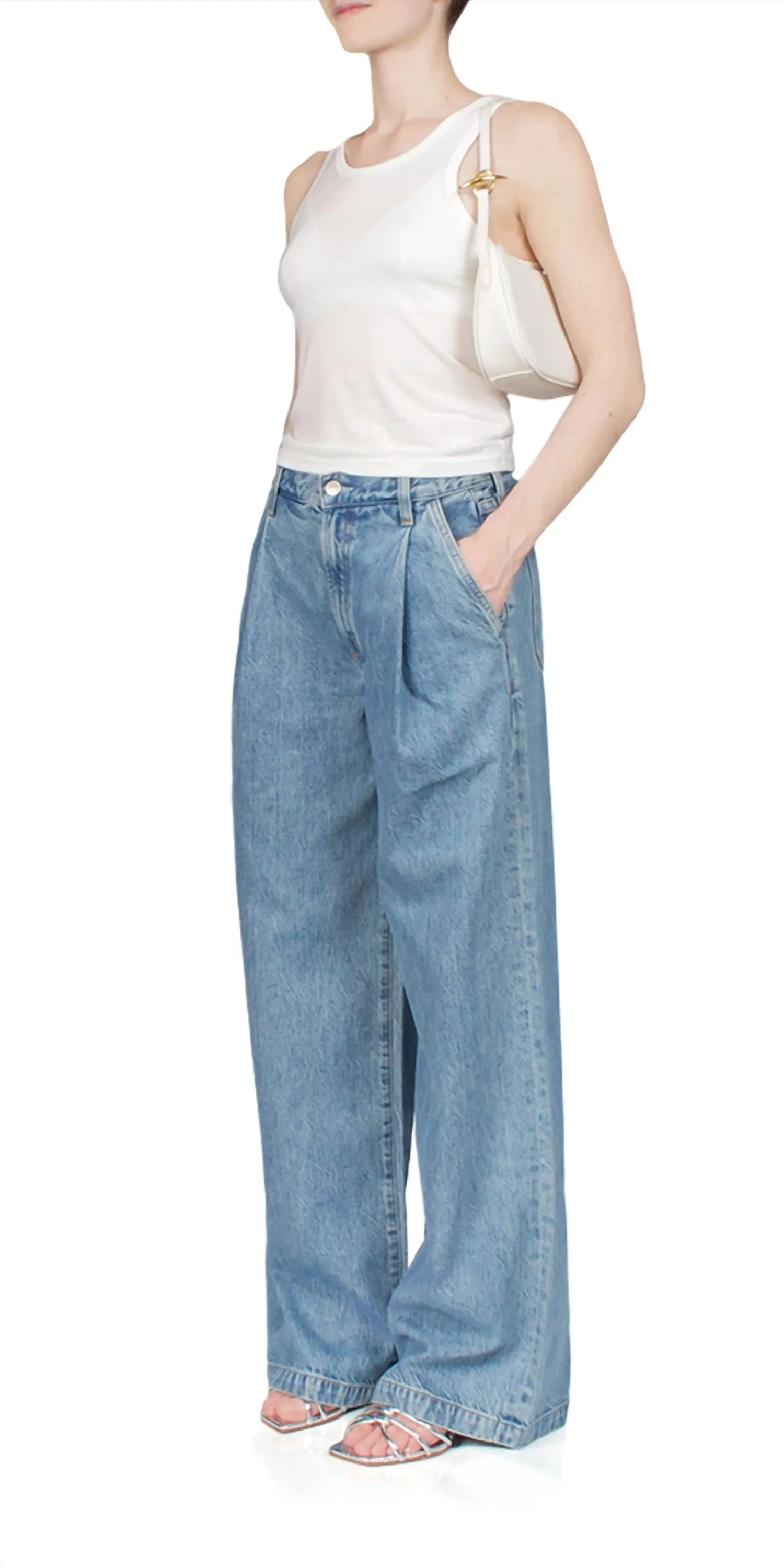 Agolde - Ellis Wide Leg Trouser Pants