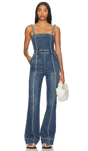 Alice   Olivia Melody Wide Leg Jumpsuit in Blue