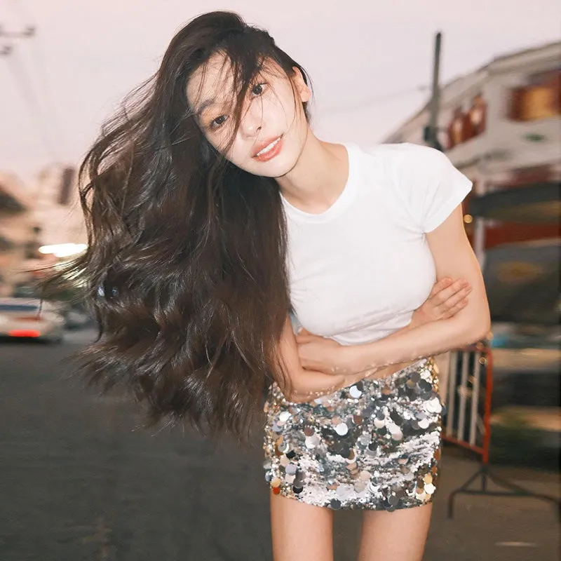 Alise Sequin Mini Skirt