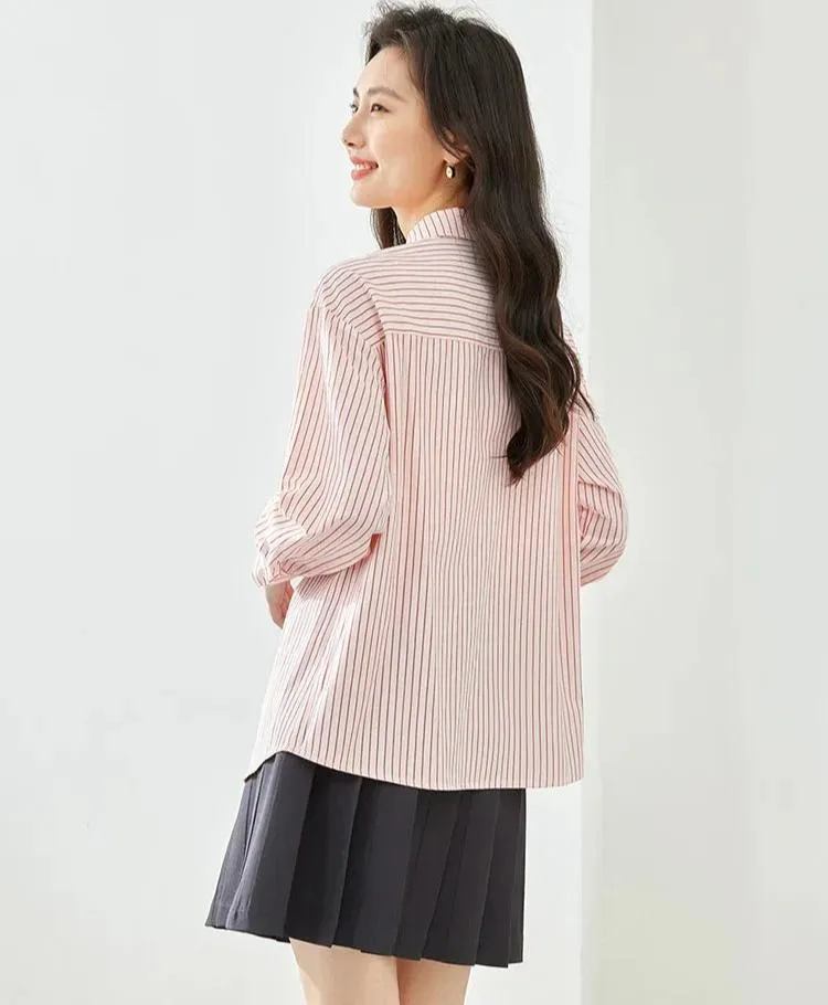 Arabella - Stylish Striped Button-Up Shirt for Women