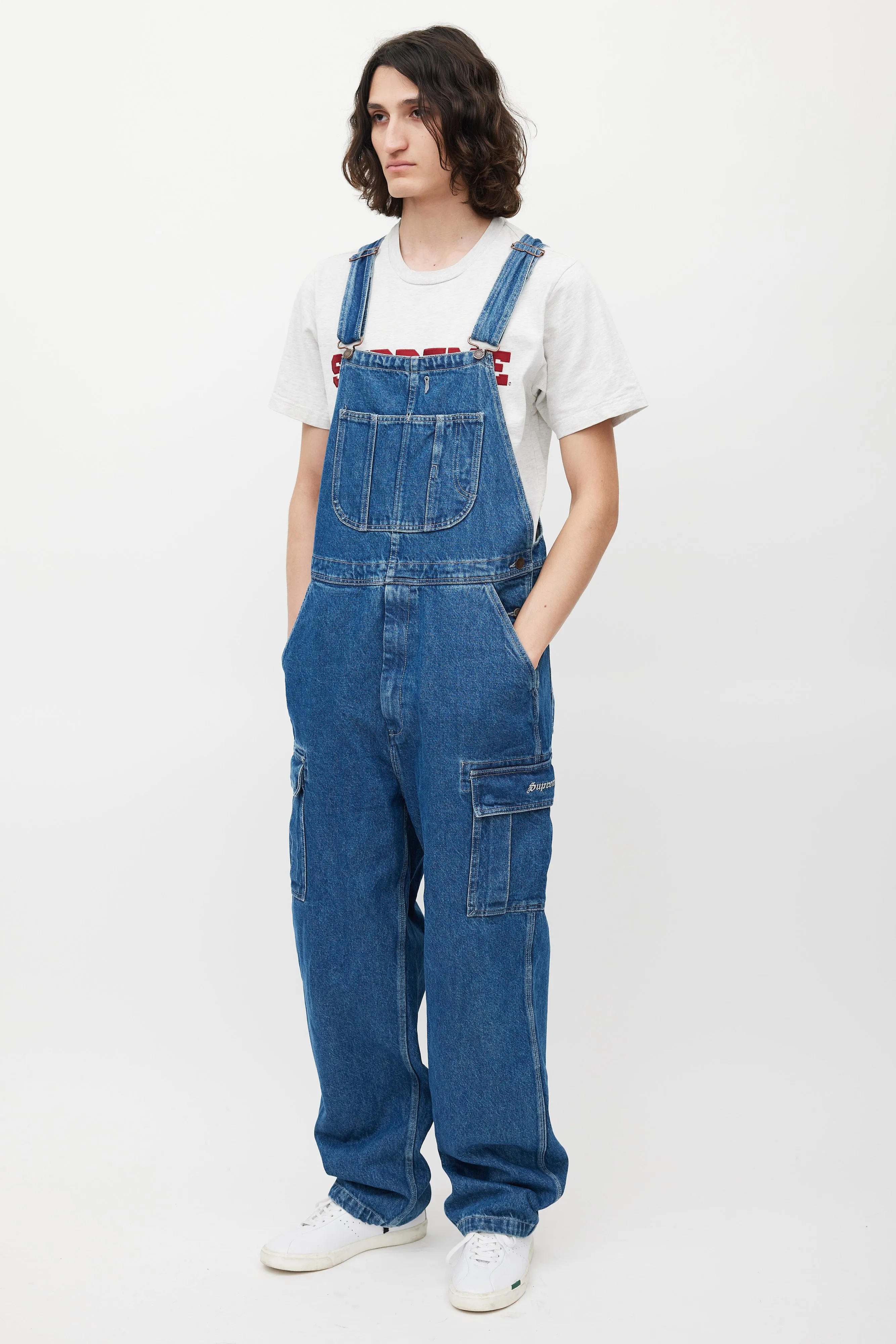 Blue Denim Logo Overalls