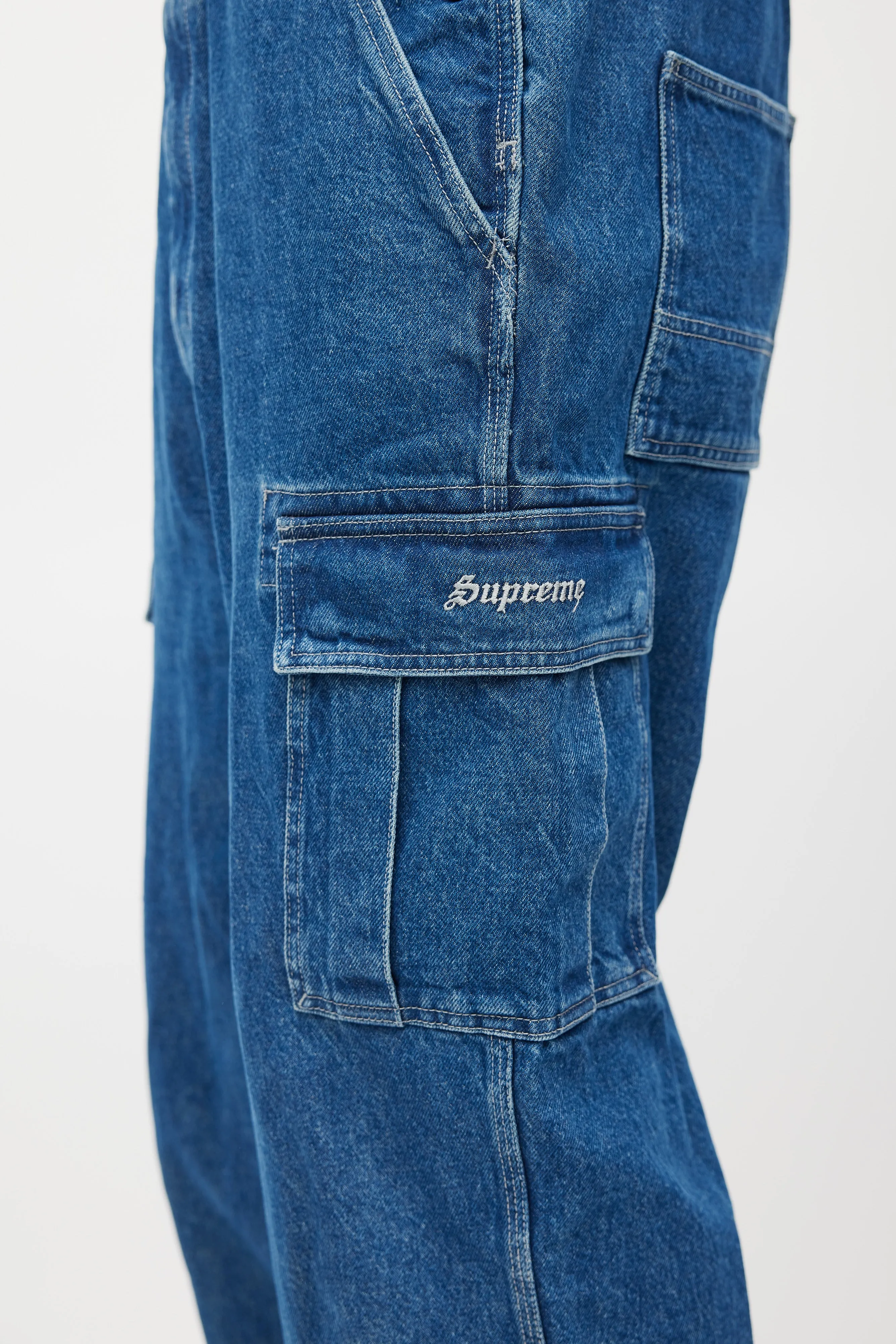 Blue Denim Logo Overalls