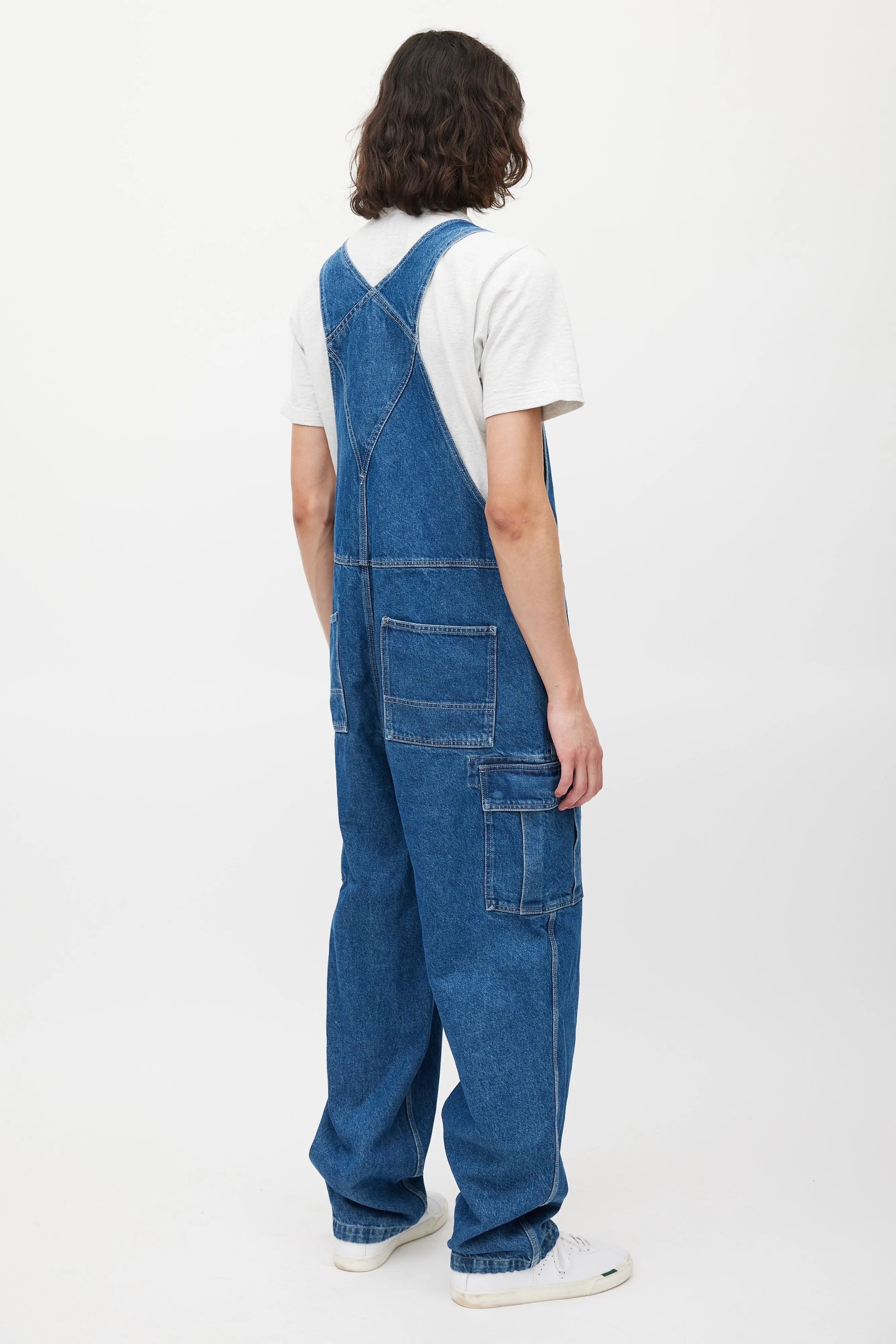 Blue Denim Logo Overalls