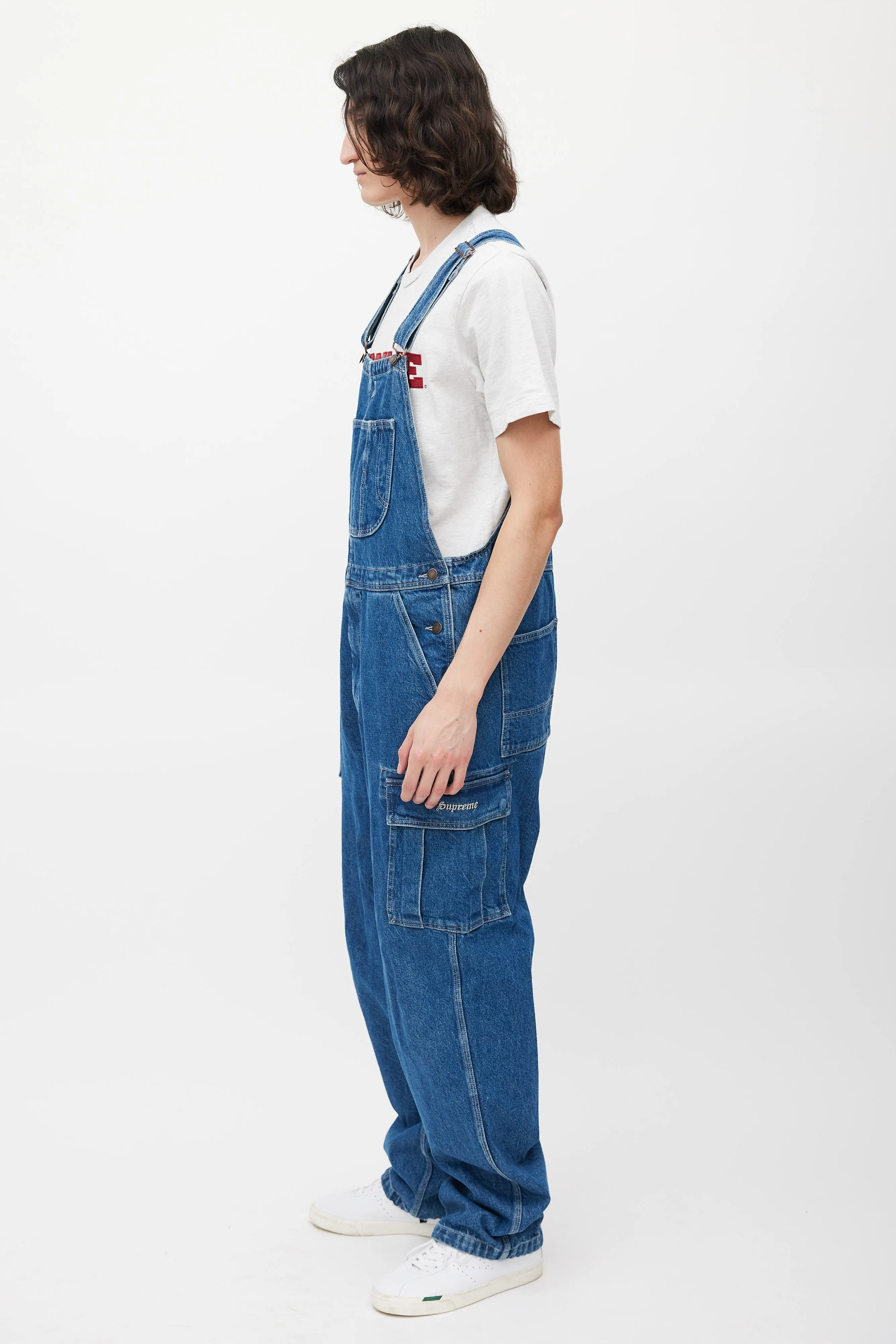 Blue Denim Logo Overalls