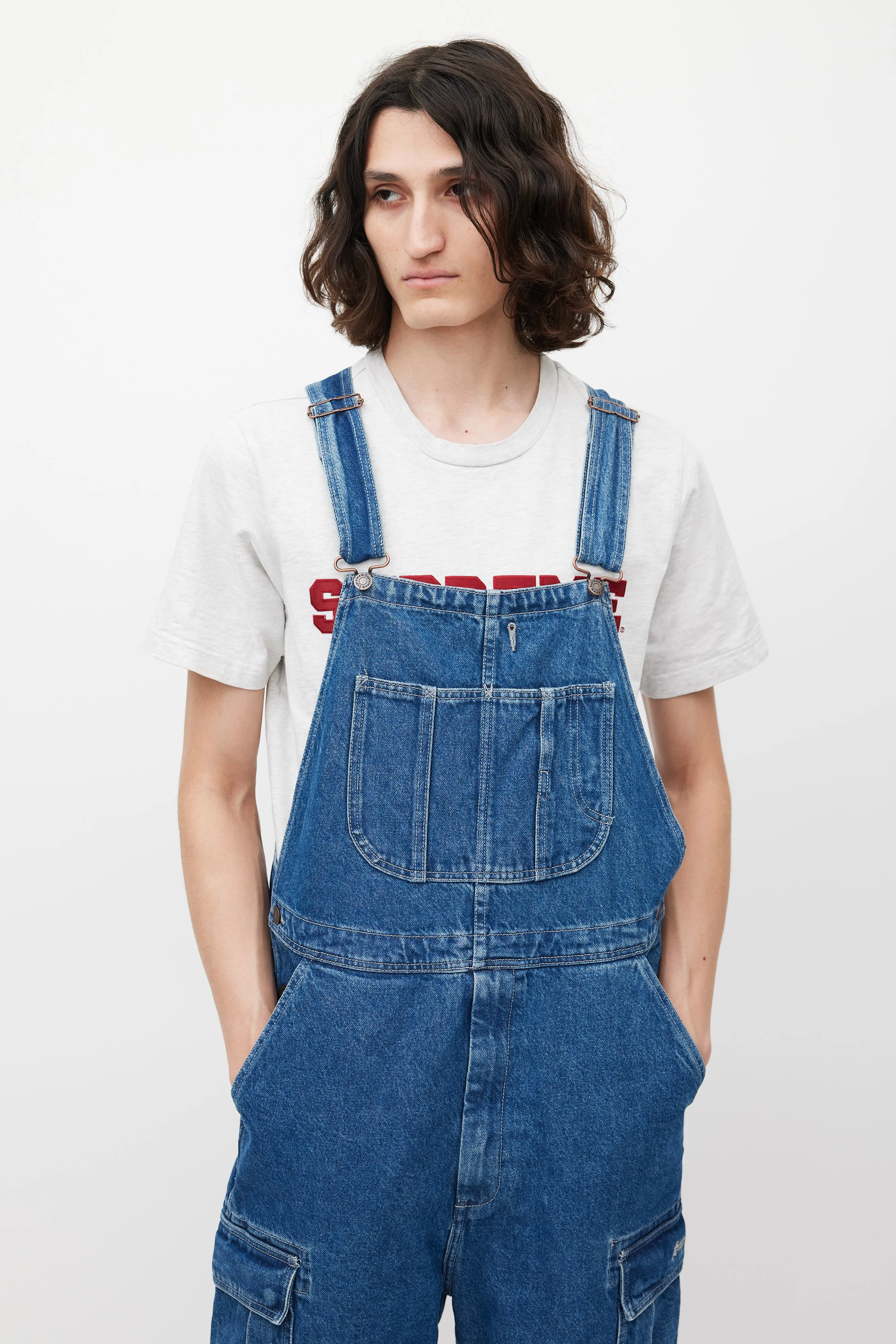Blue Denim Logo Overalls