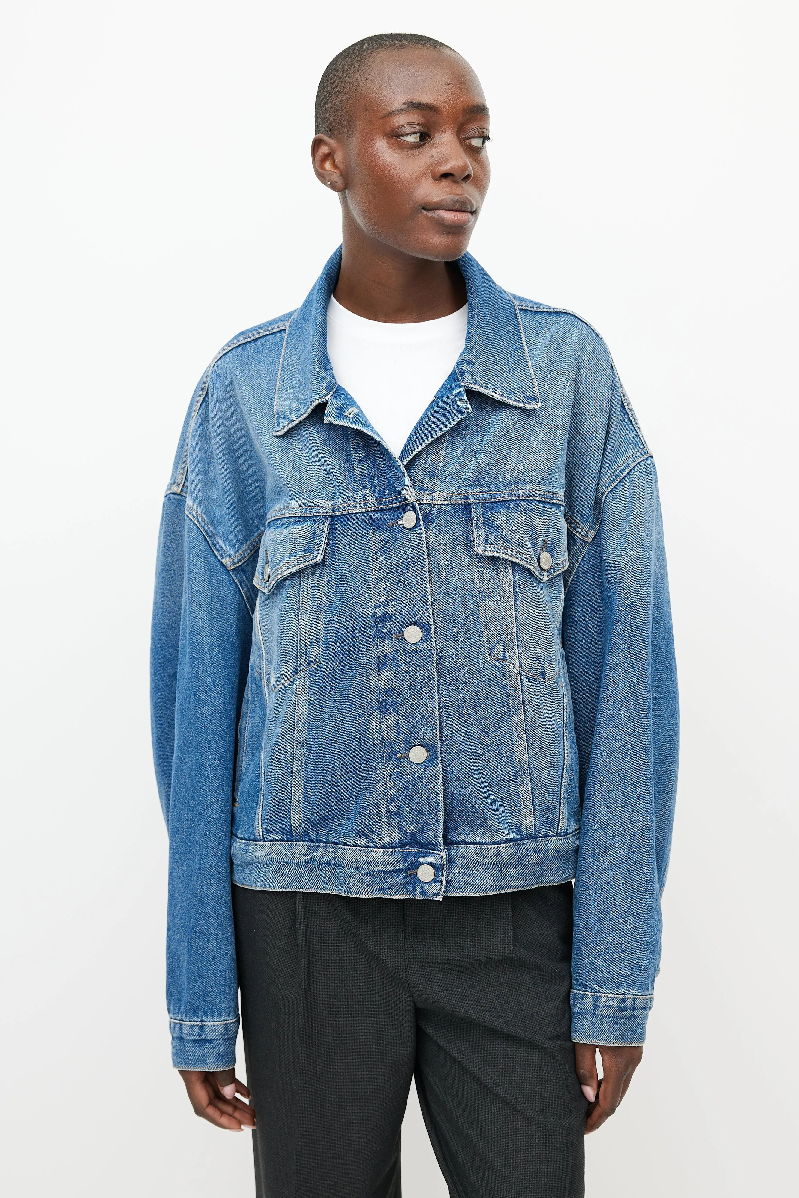 Blue Denim Oversized Jacket