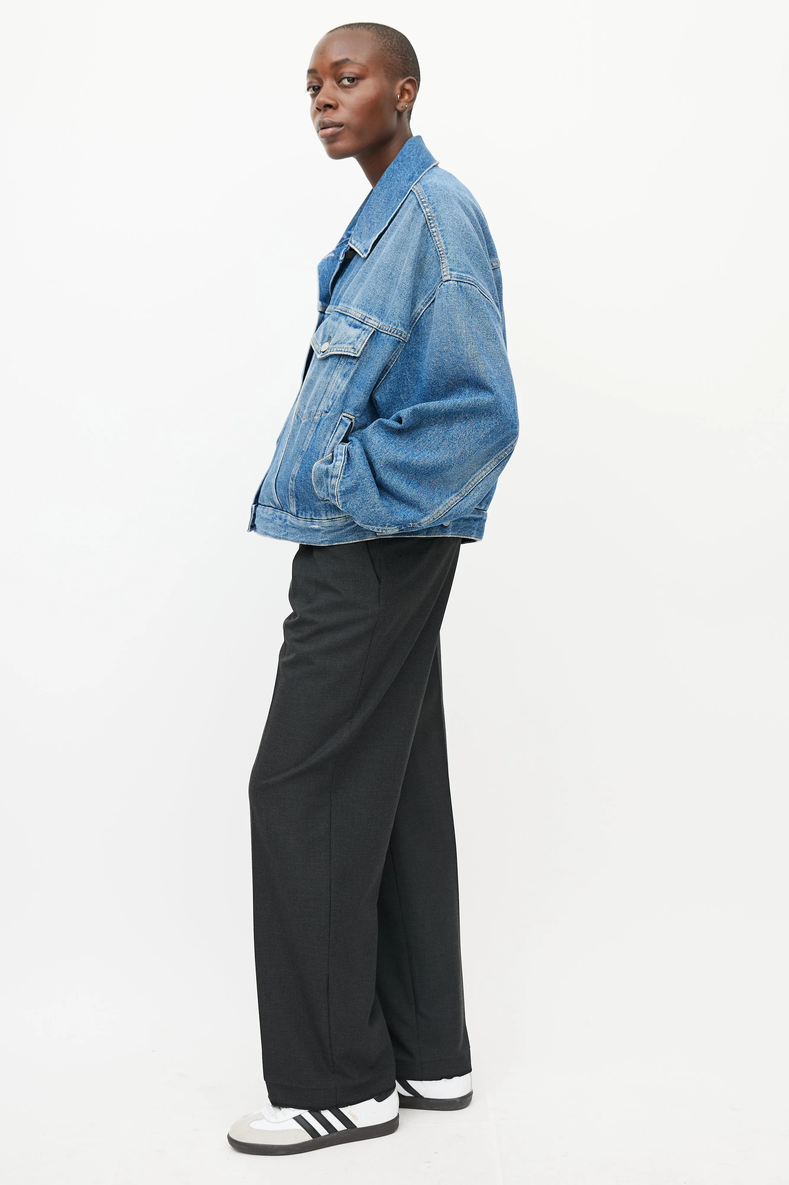 Blue Denim Oversized Jacket