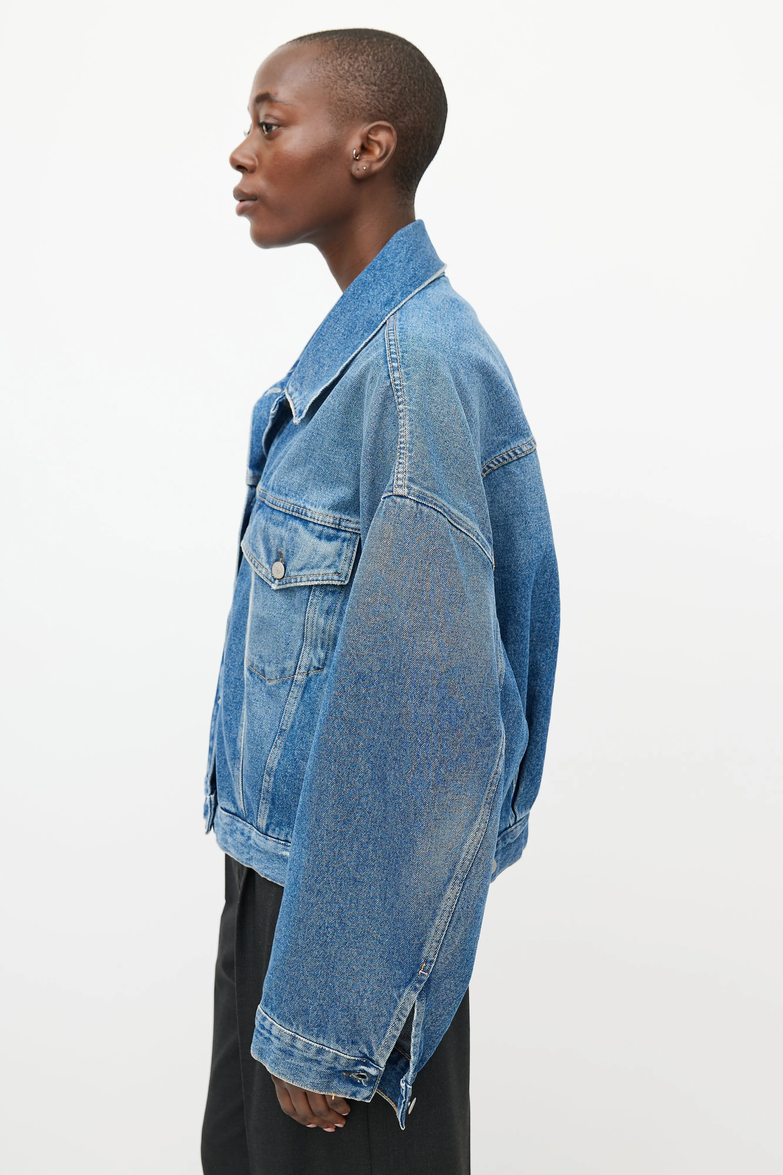 Blue Denim Oversized Jacket