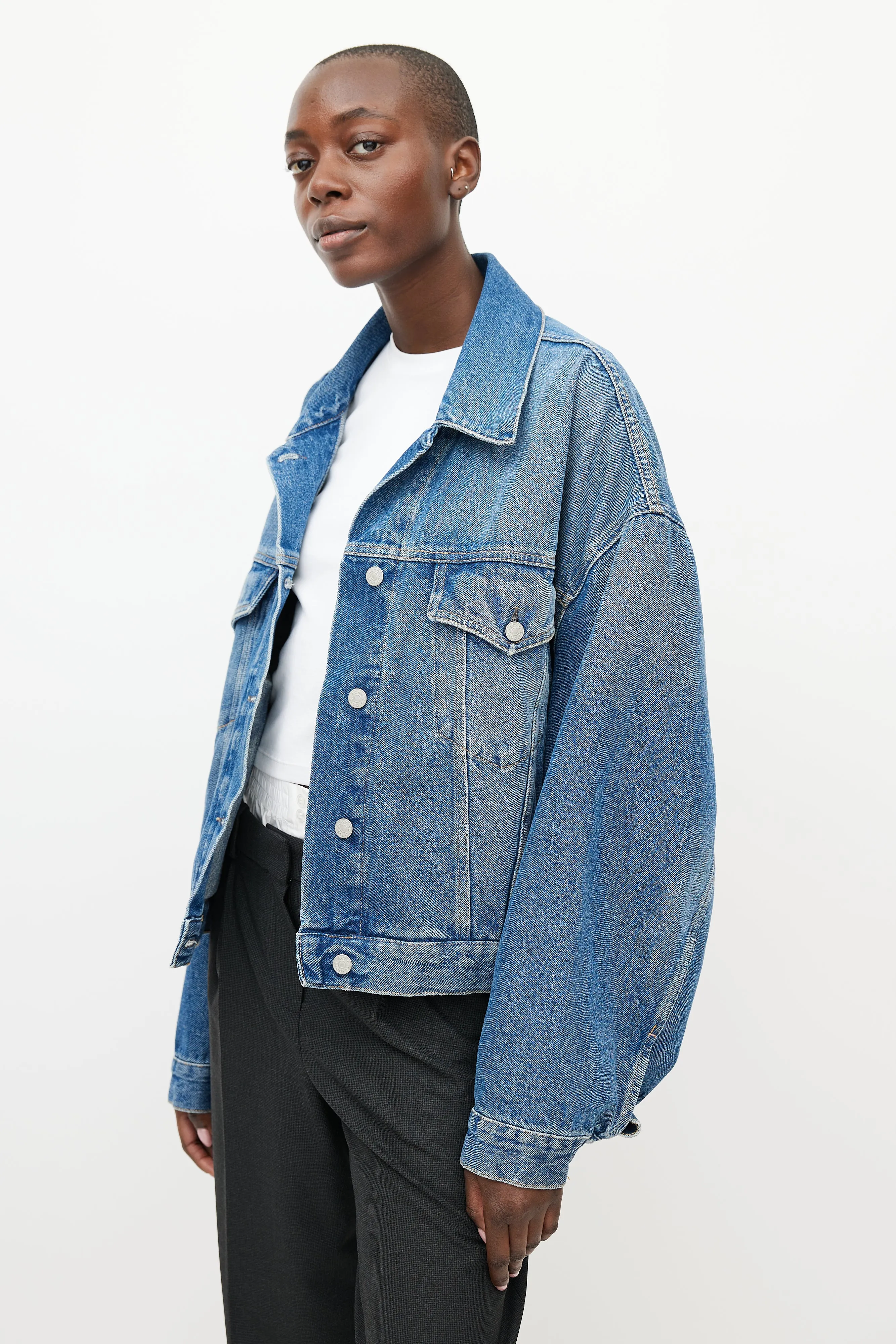 Blue Denim Oversized Jacket