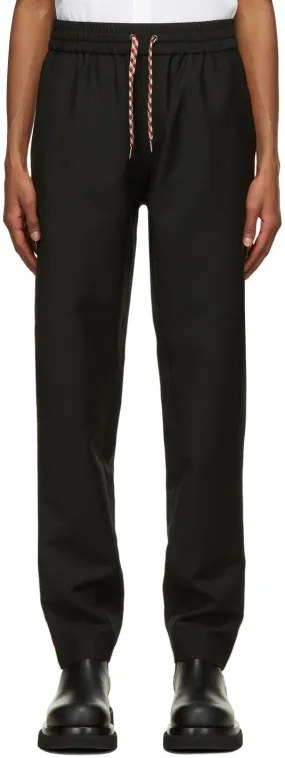 Burberry Black Mohair Tape Track Sweatpants