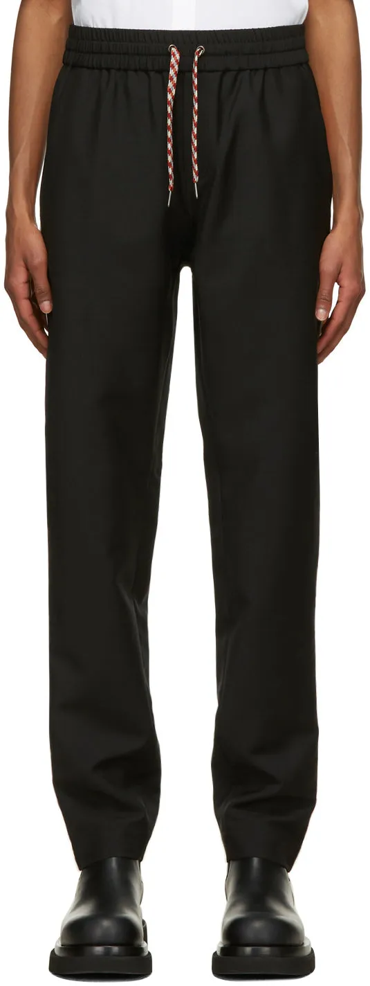 Burberry Black Mohair Tape Track Sweatpants