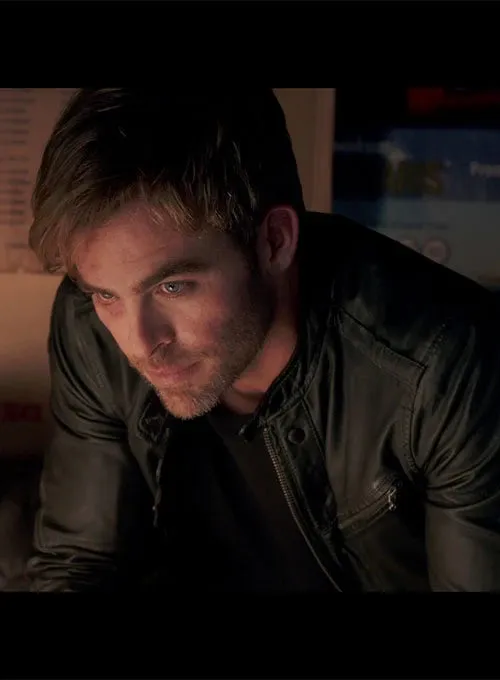 CHRIS PINE LEATHER JACKET HORRIBLE BOSSES 2 JACKET