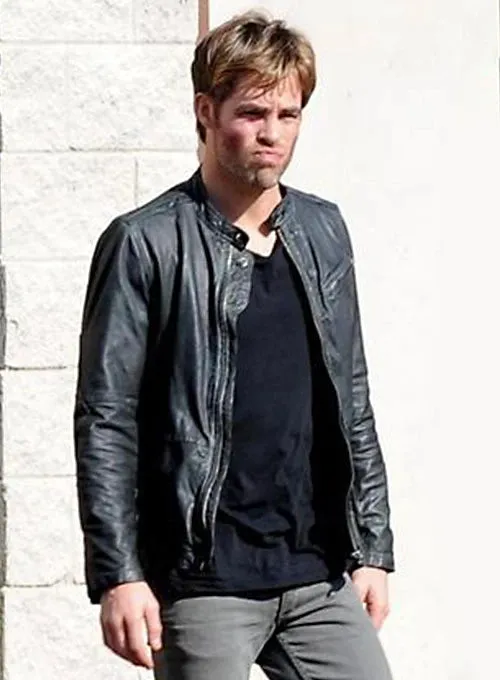 CHRIS PINE LEATHER JACKET HORRIBLE BOSSES 2 JACKET