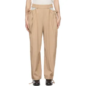 Dion Lee Beige Gathered Tie Pants