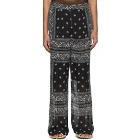 Dion Lee Black and White Paisley Scarf Trousers
