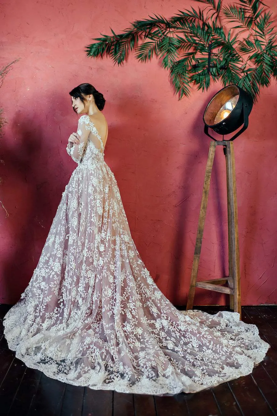 Empire Wedding Gown With Lace