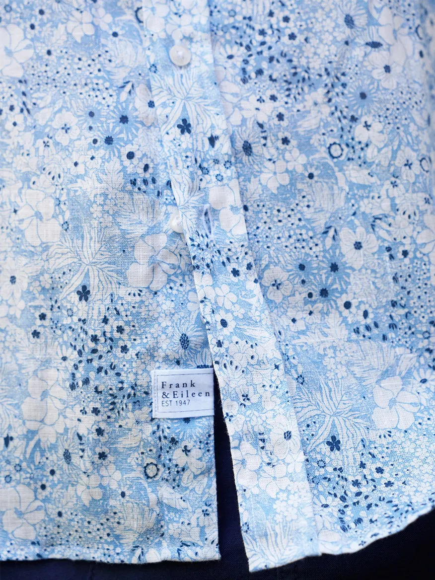 Frank & Eileen Eileen Relaxed Button-Up Shirt in Blue Floral