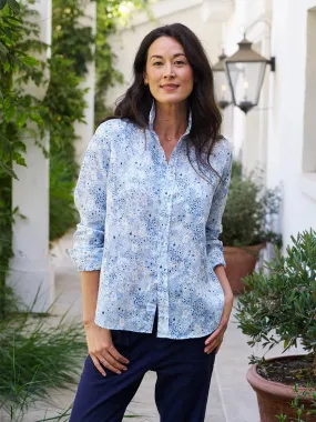 Frank & Eileen Eileen Relaxed Button-Up Shirt in Blue Floral