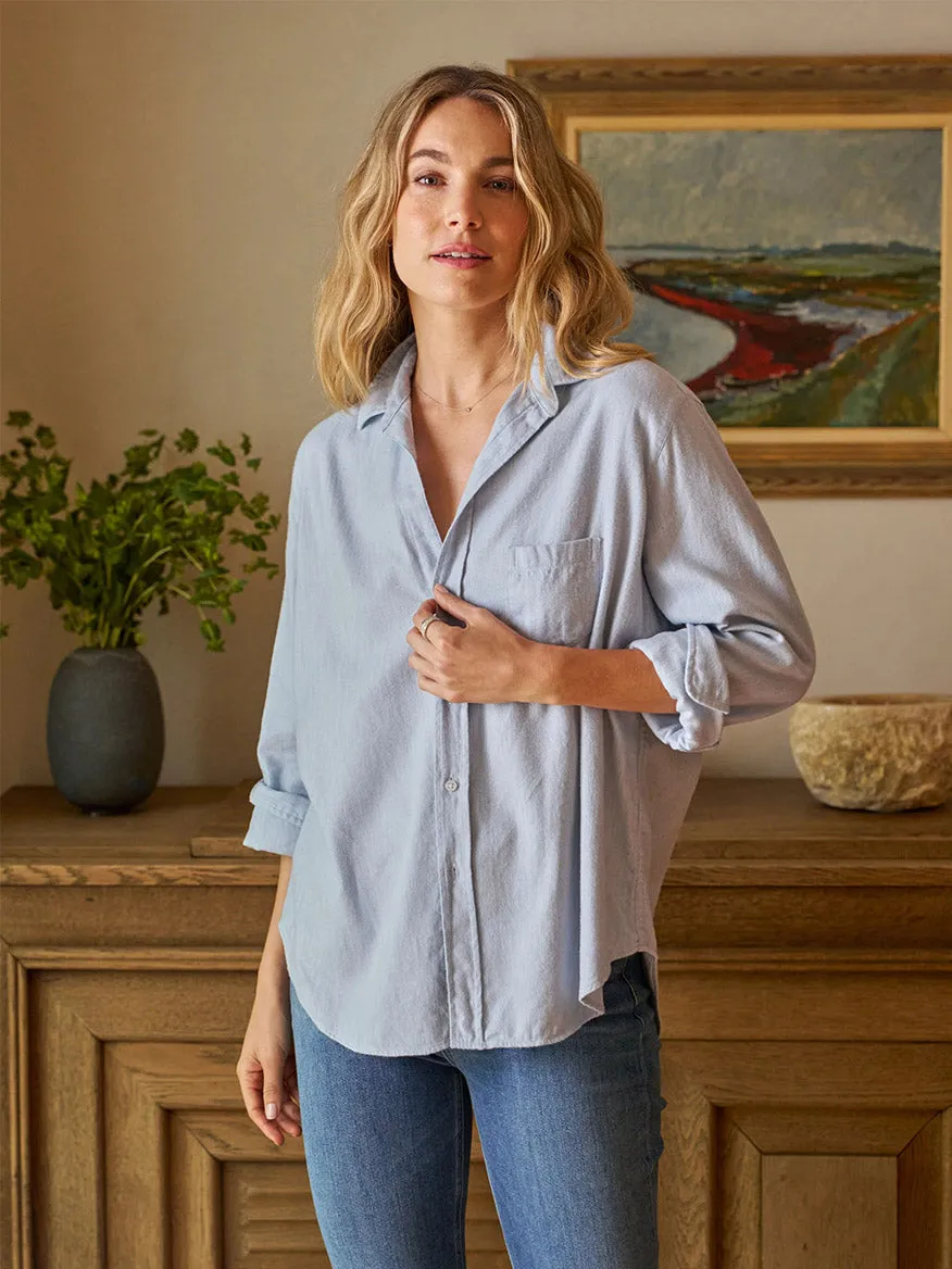 Frank & Eileen Eileen Relaxed Button-Up Shirt in Gray Blue