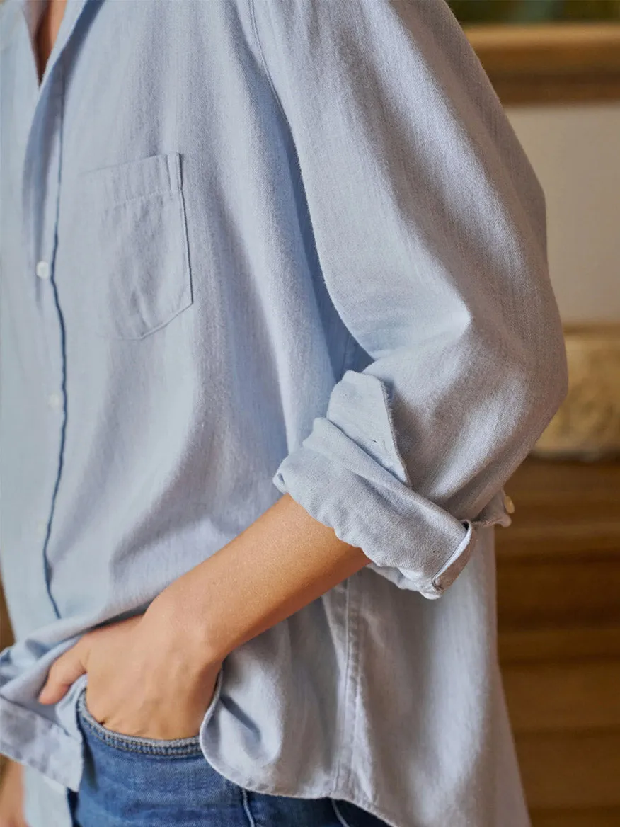 Frank & Eileen Eileen Relaxed Button-Up Shirt in Gray Blue
