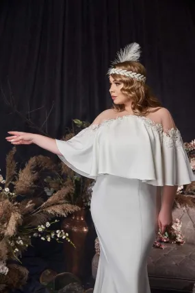 Greece Queen Anne Satin Wedding Dress