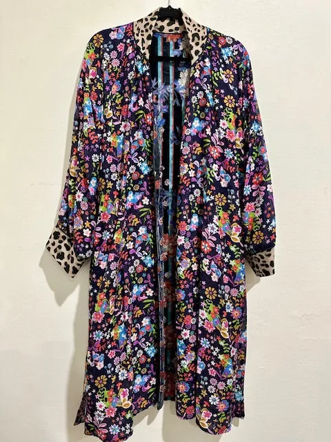 Johnny Was Ontari Burnout Harmony Reversible Silk Kimono