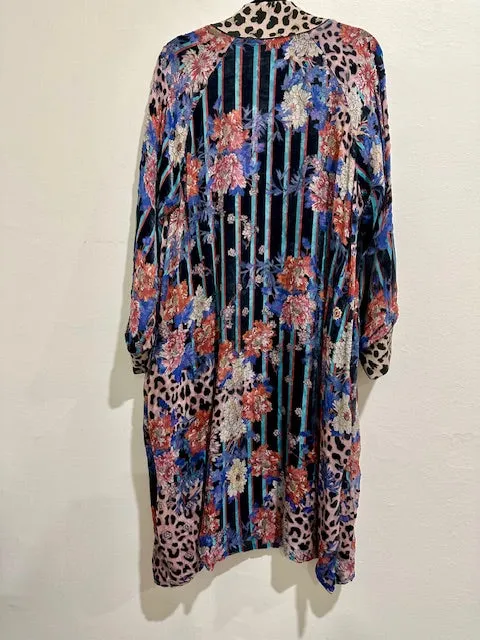 Johnny Was Ontari Burnout Harmony Reversible Silk Kimono