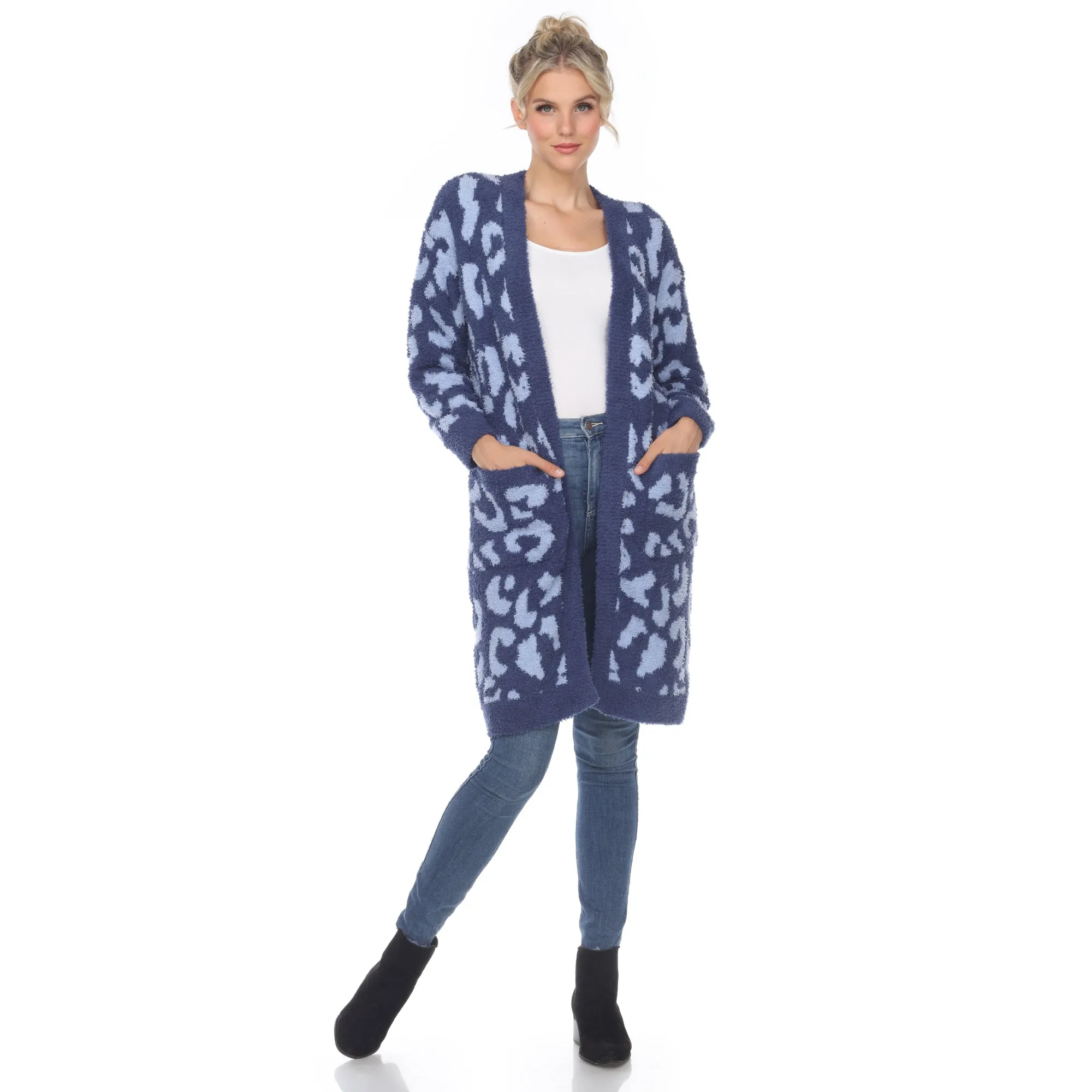 Leopard Print Open Front Cardigan
