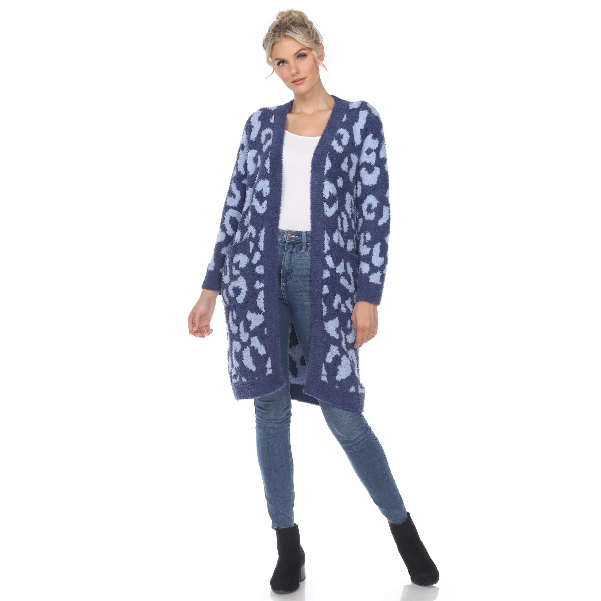 Leopard Print Open Front Cardigan