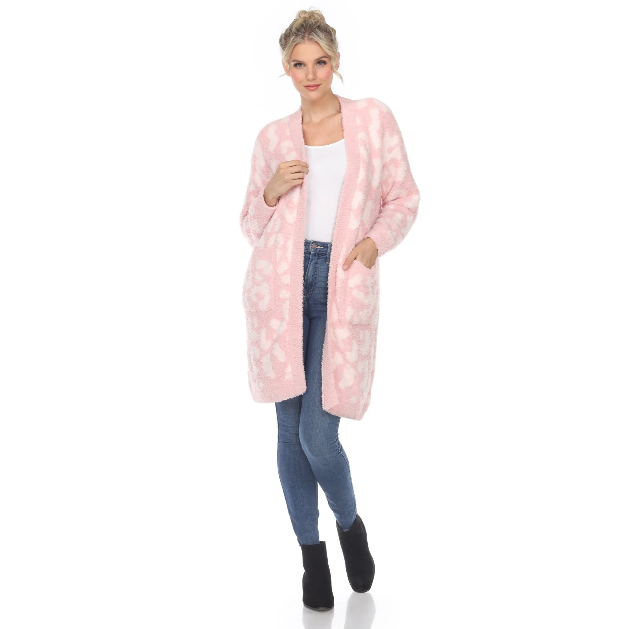 Leopard Print Open Front Cardigan