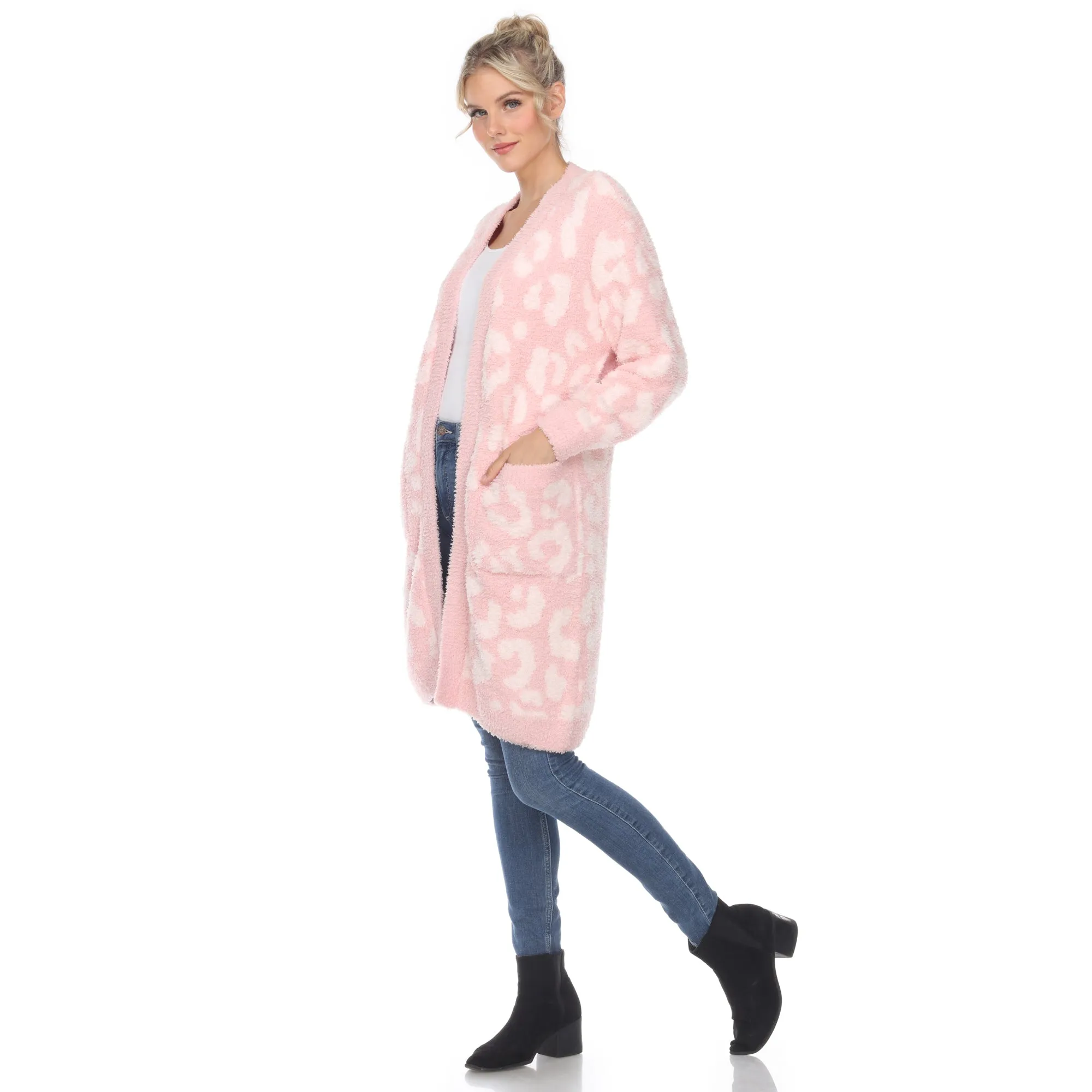 Leopard Print Open Front Cardigan