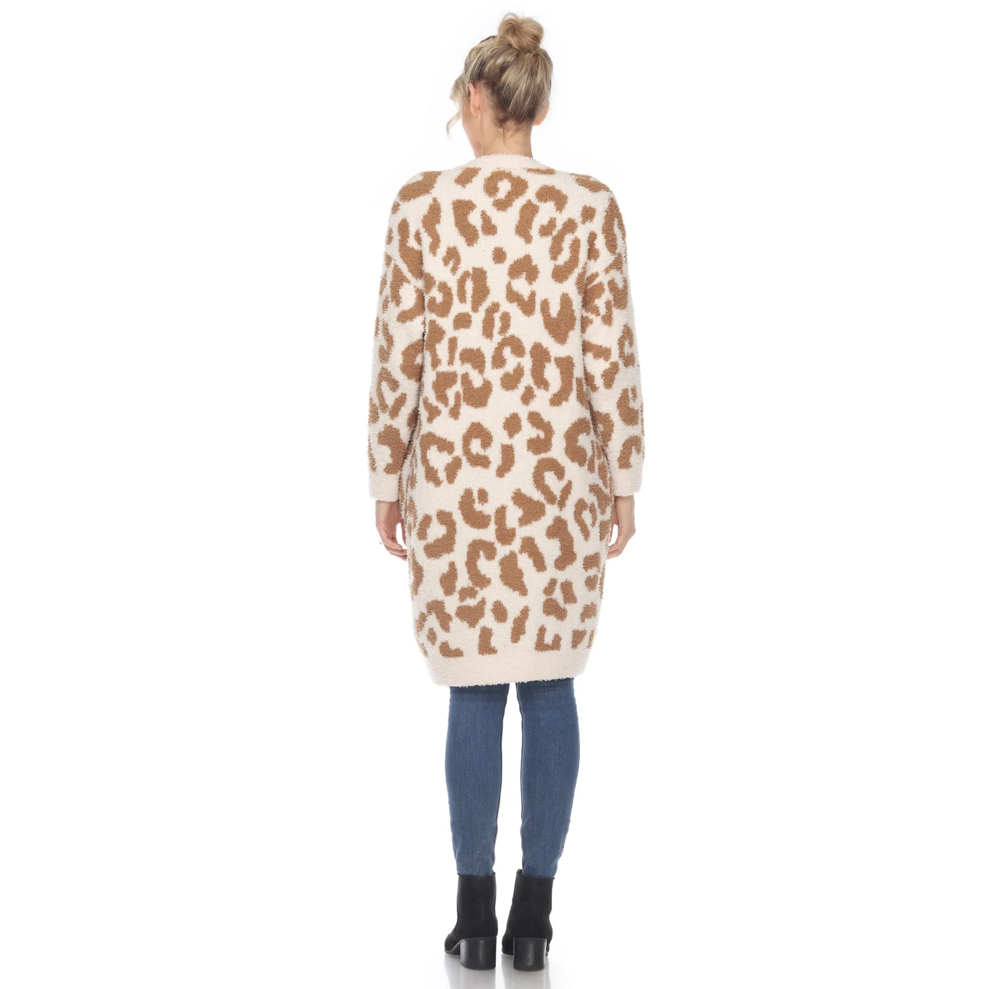 Leopard Print Open Front Cardigan