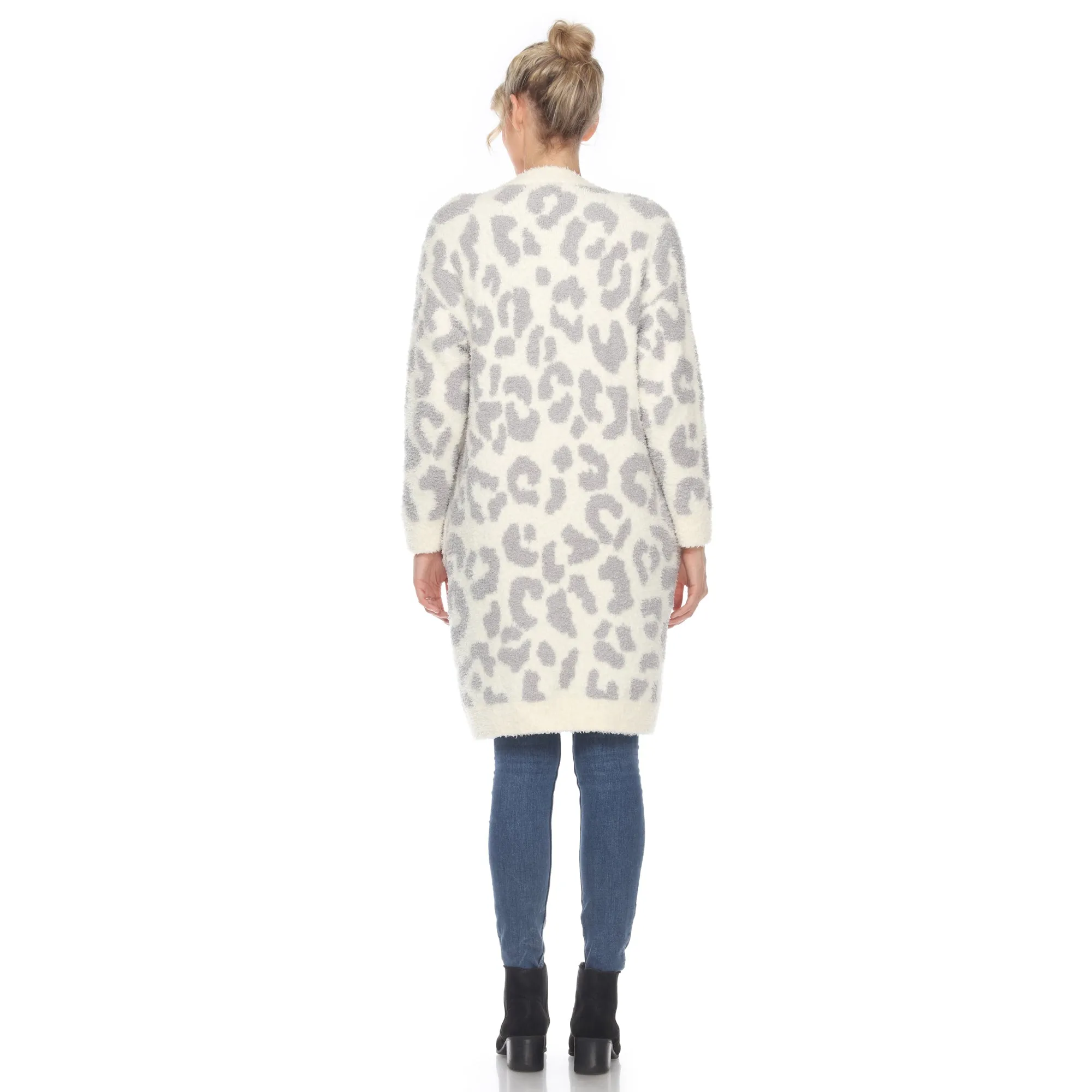 Leopard Print Open Front Cardigan