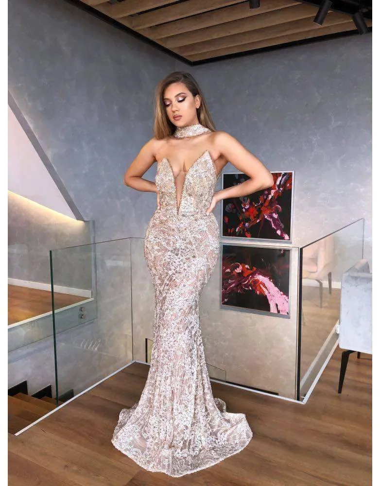 Luxury Evening Silver Tub Dress
