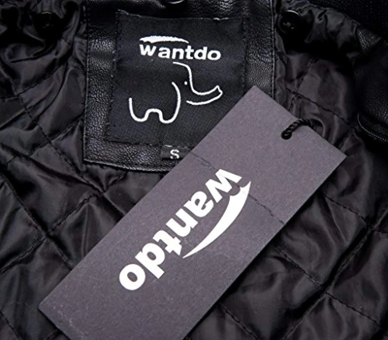 Men's Faux Leather Jacket with Removable Hood