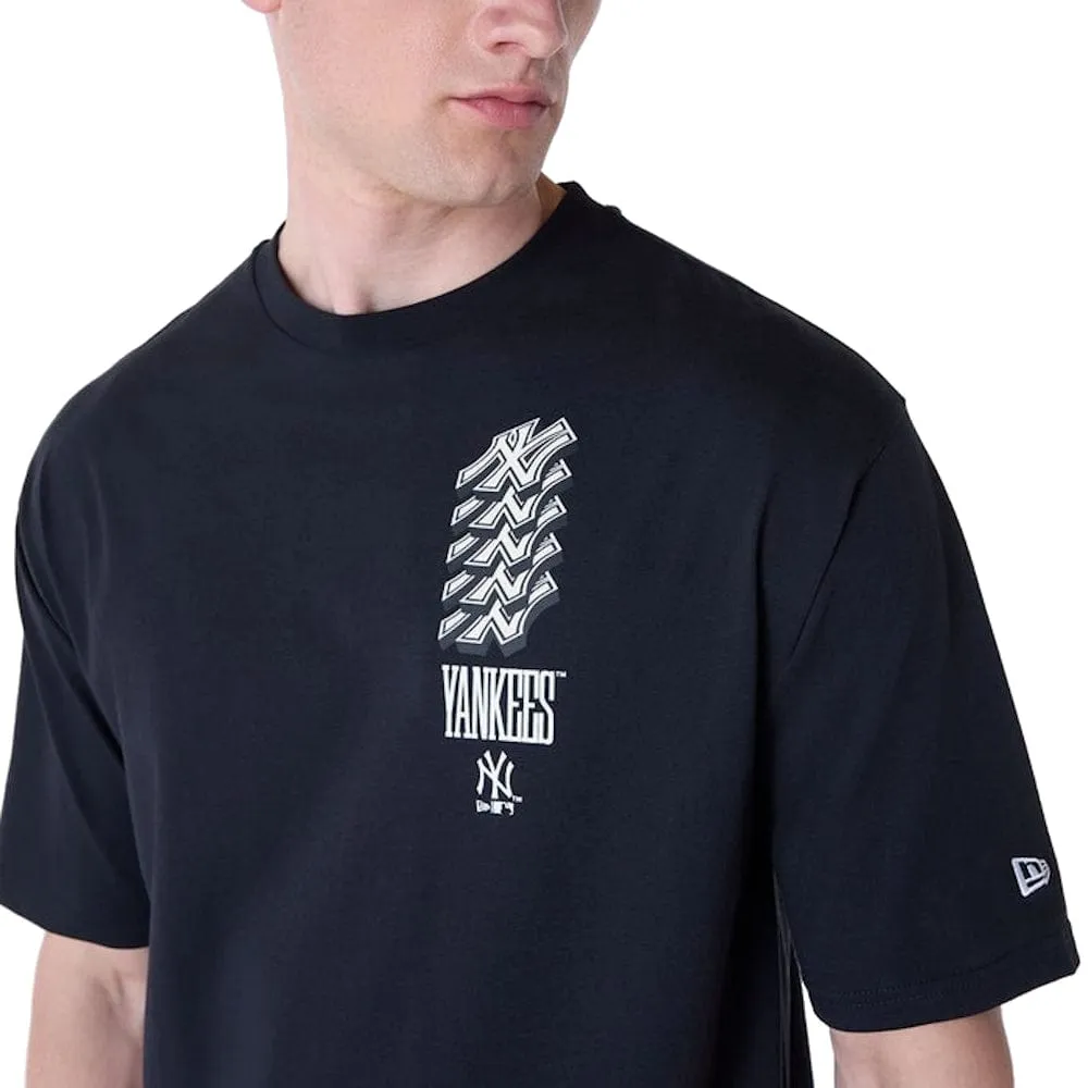 New Era Wordmark Oversized Tee New York Yankees - Black