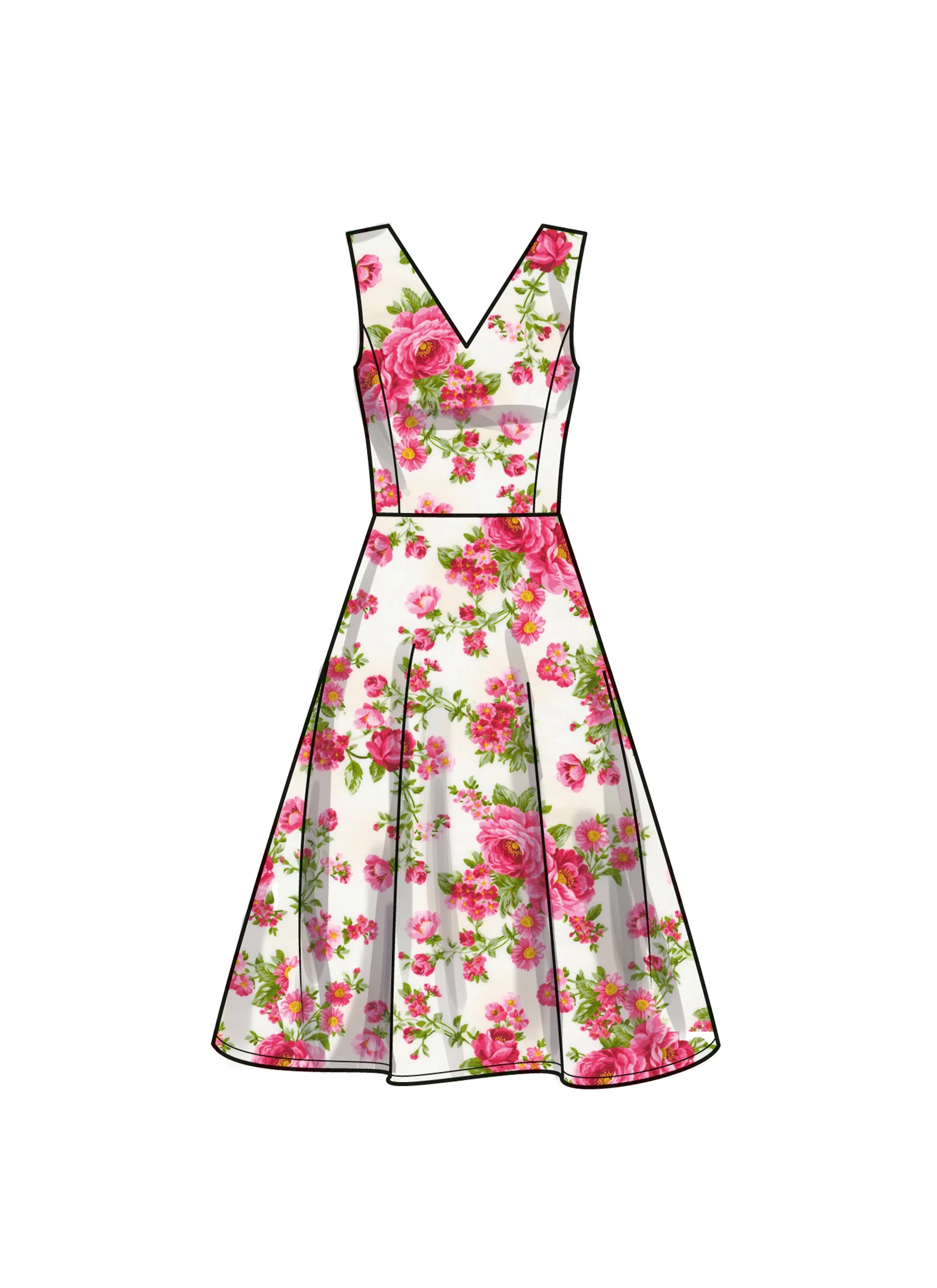 New Look Sewing Pattern N6748 - Misses' Dress With Sleeve Variations