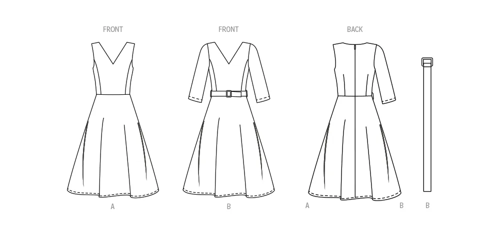New Look Sewing Pattern N6748 - Misses' Dress With Sleeve Variations