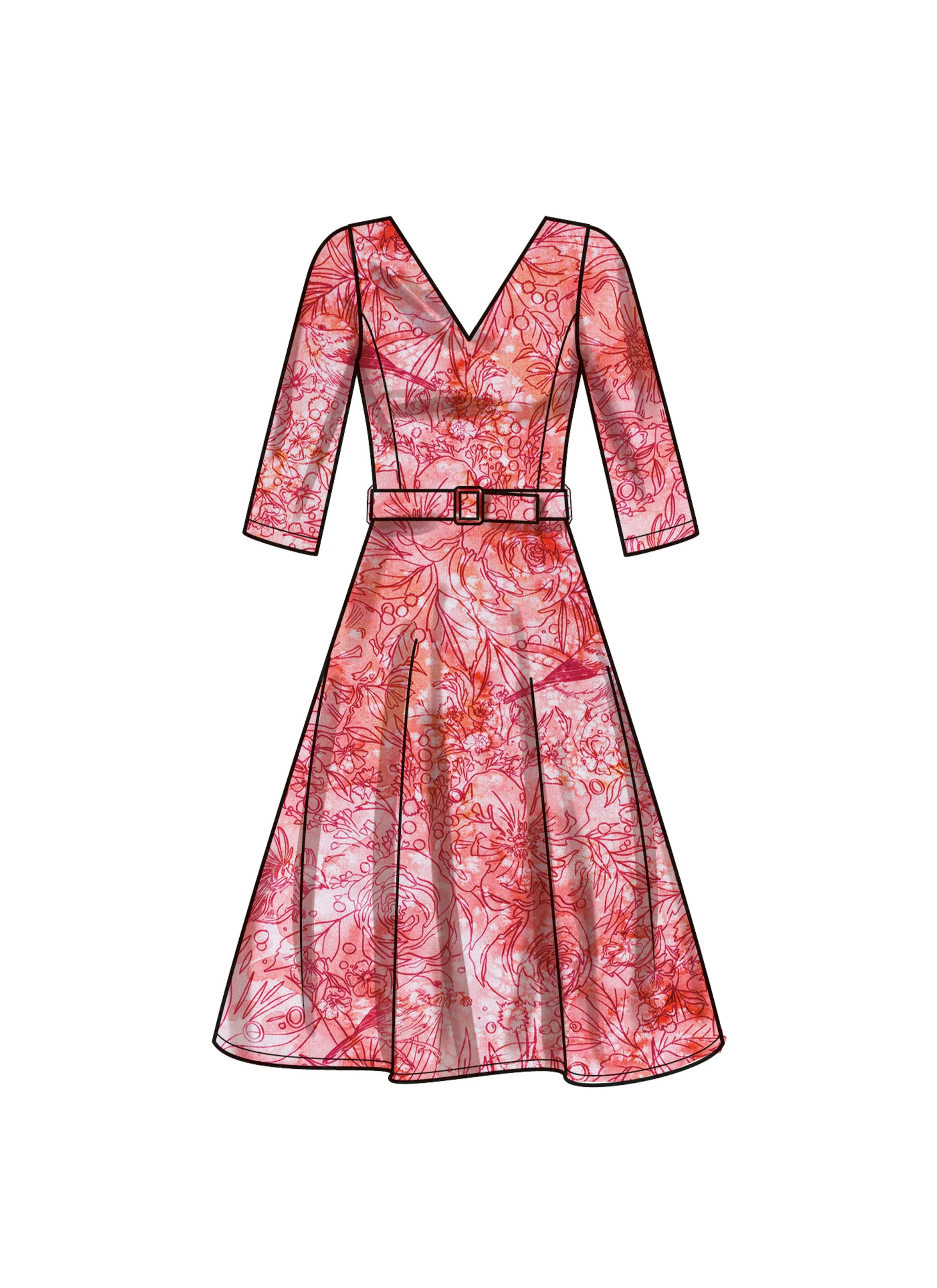 New Look Sewing Pattern N6748 - Misses' Dress With Sleeve Variations