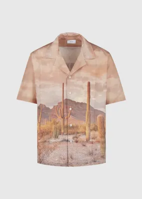 RHUDE: CACTUS BUTTON UP SHRT [BEIGE]
