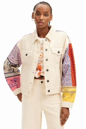 Short Embroidered Denim Jacket