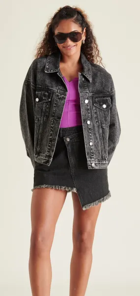 STE Sienna Denim Jacket in Black