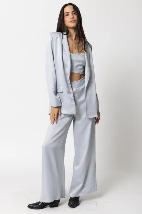 Stillwater Cupro Silky Blazer in Silver