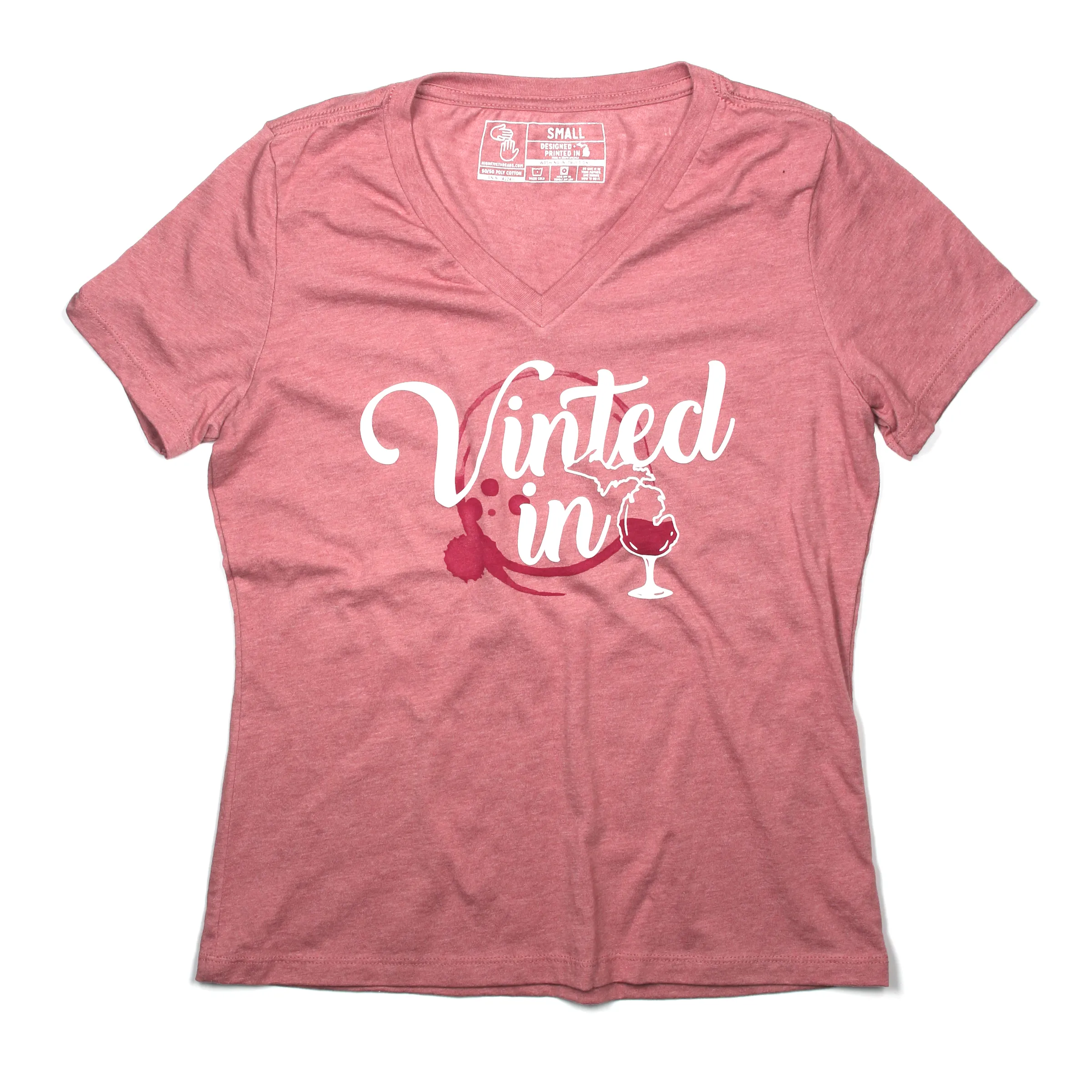 Vinted in Michigan Women's V Neck (Mauve)