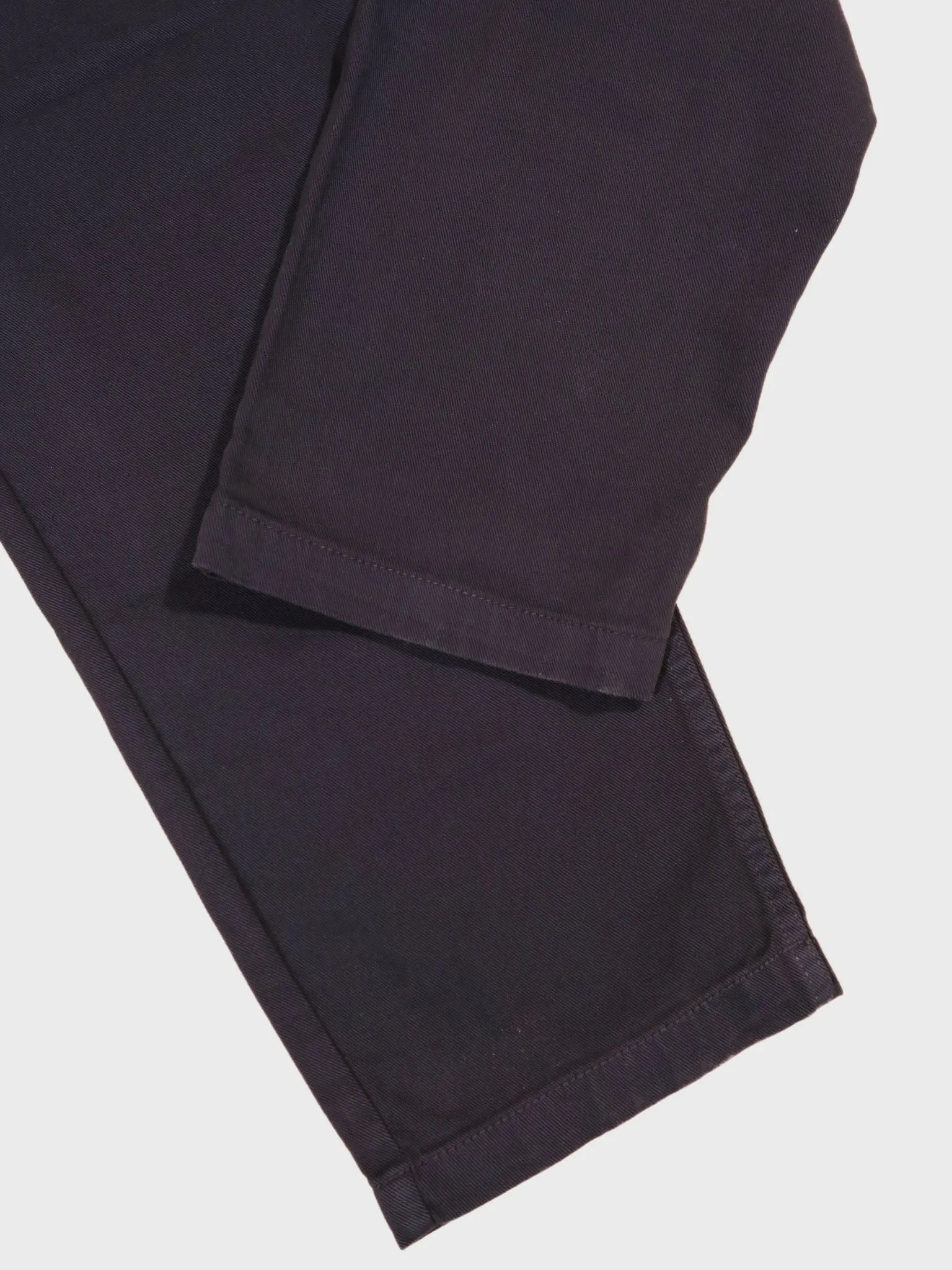 Wax London Kurt Trousers in Navy Organic Cotton Twill