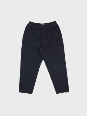 Wax London Kurt Trousers in Navy Organic Cotton Twill